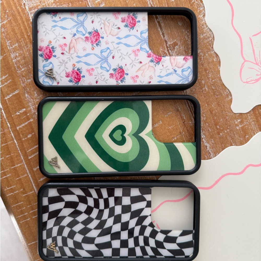Wildflower iPhone 13 Pro Phone Cases with Floral, Heart, and Checkered Designs